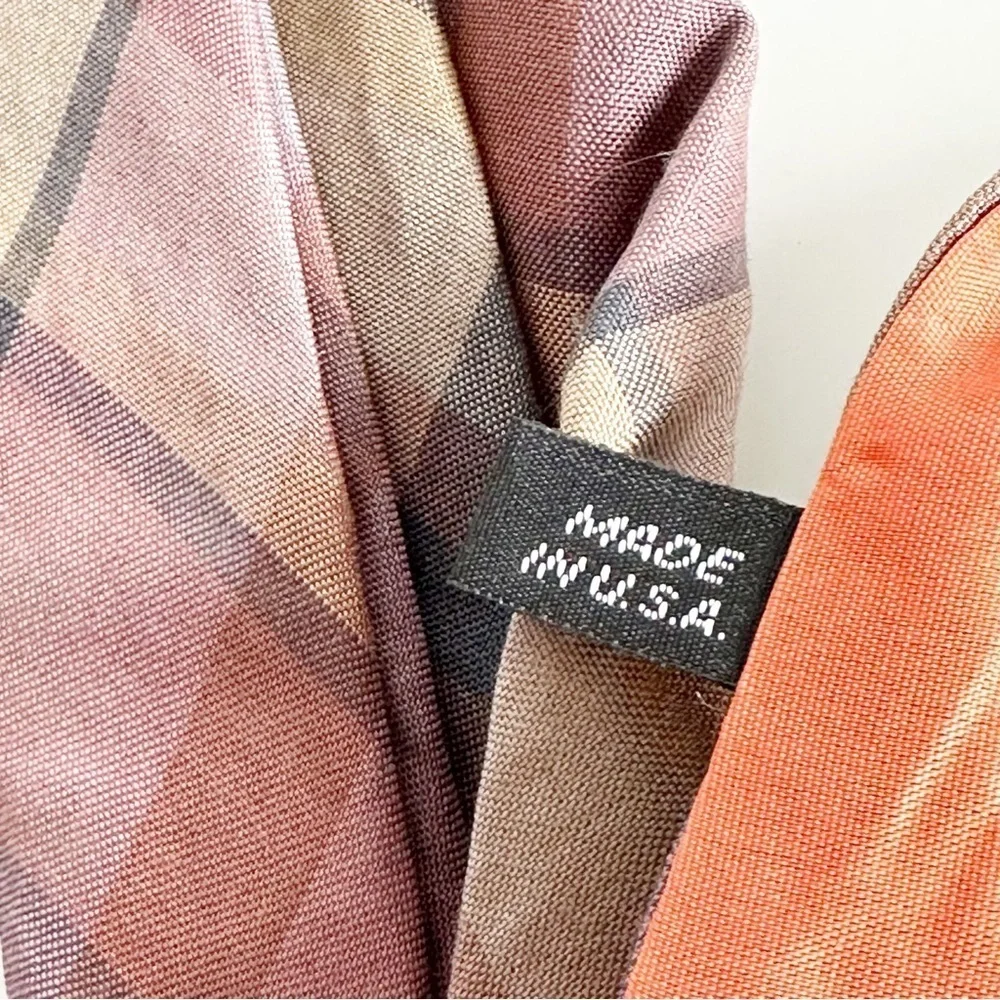 YSL Yves Saint Laurent Men’s vintage tie plaid silk